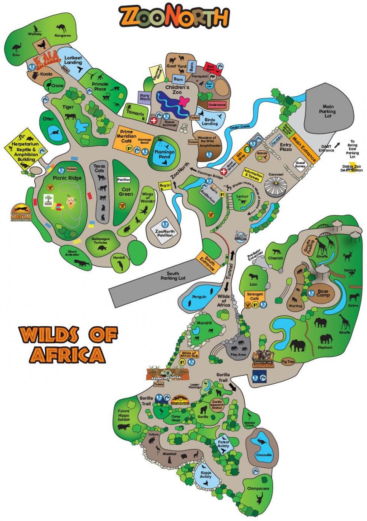 რუკა Dallas zoo