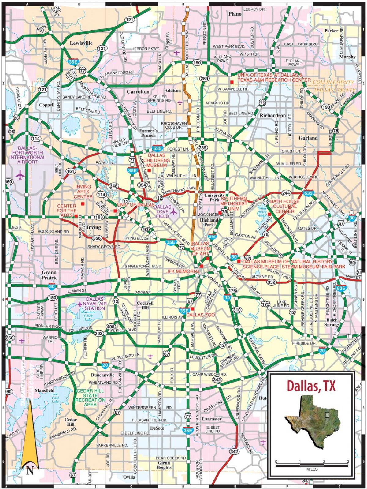 ქალაქ დალასში რუკა