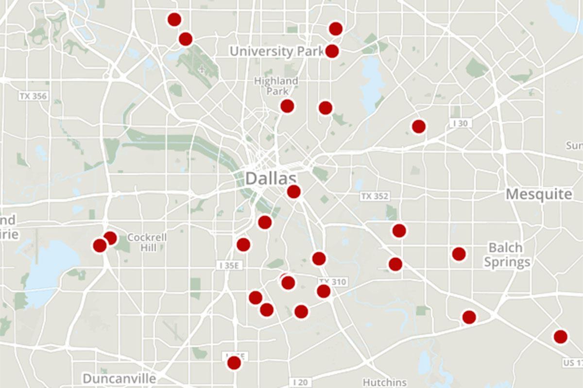 Dallas დანაშაულის რუკა