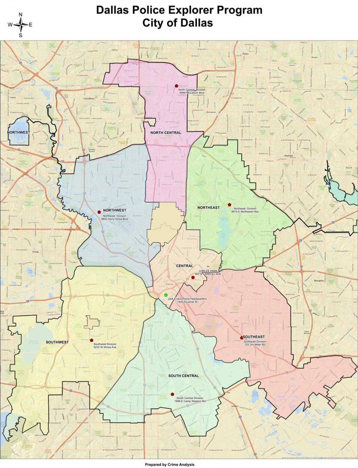 Dallas ფართი რუკა