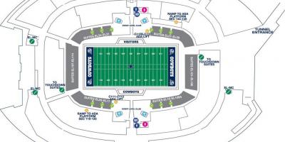 Cowboys stadium სადგომი რუკა