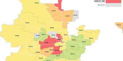 Zip კოდი რუკა Dallas