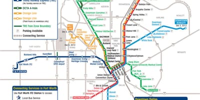Dallas dart სარკინიგზო რუკა