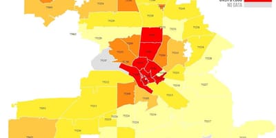 DFW საფოსტო კოდი რუკა