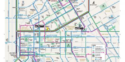 Dallas ავტობუსის მარშრუტების რუკა